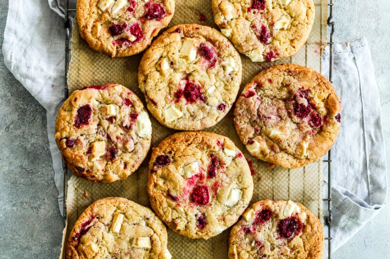 White Chocolate and Raspberry Cookies